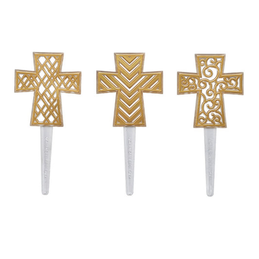 Gold Cross Picks, 12 Pack