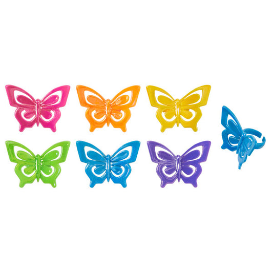 Butterfly Rings, 12 Pack