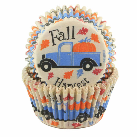 Fall Harvest Truck Cupcake Liner, 32 Pack