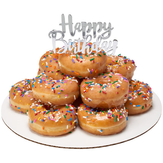 Happy Birthday Candle Holder Pick, Assorted Colors, each