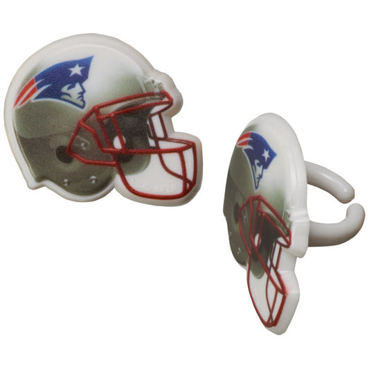 New England Patriots Football Helmet Rings, 8 Pack