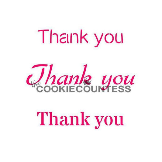Thank You Stencil, 3 Styles