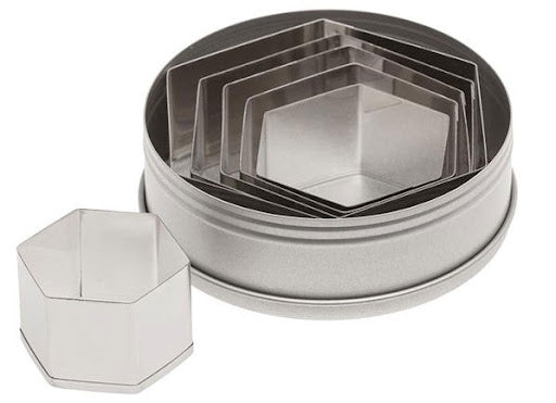 Hexagon Cookie Cutter Set, 5 Piece