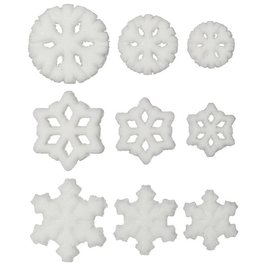 Assorted Snowflakes Sugar Dec-Ons, 9 Pack
