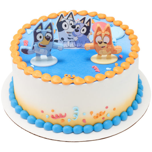 Bluey Dance Mode Cake Topper Set