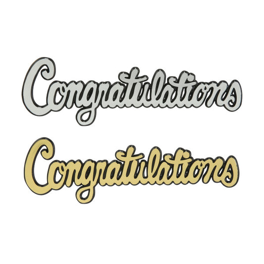 Congratulations Script, 1 pack, Gold or Silver