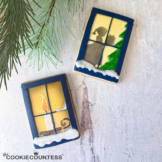 Christmas Window Silhouettes Stencil