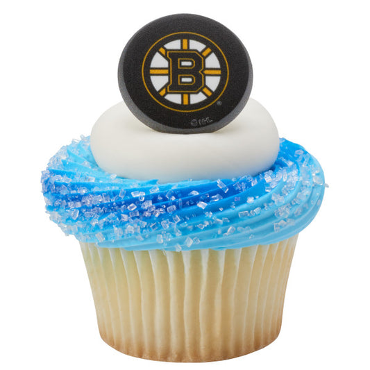 Boston Bruins Hockey Puck Rings, 8 Pack