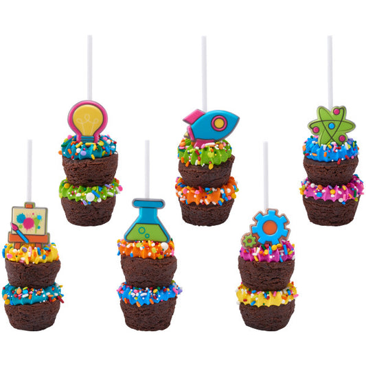 Plastic Pop Sticks, 6" White, 50 Pack