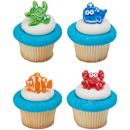 Sea Friends Rings, 8 Pack